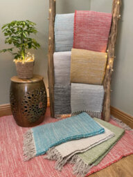 Second Nature Online Hush Hand Loomed Soft Cotton Rug In Muted Colours / 75 X 120 Cm / Dark Grey - thumbnail 5