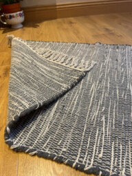 Second Nature Online Hush Hand Loomed Soft Cotton Rug In Muted Colours / 75 X 120 Cm / Dark Grey - thumbnail 4