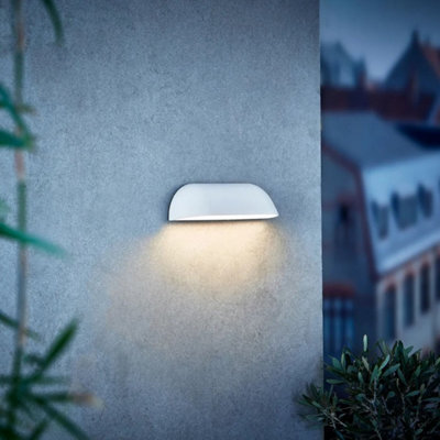 Nordlux Front Indoor Outdoor Patio Terrace Bathroom Wall Light In White (Diam) 26Cm - image 1