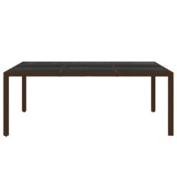 Berkfield 11 Piece Garden Dining Set Poly Rattan Brown - thumbnail 7