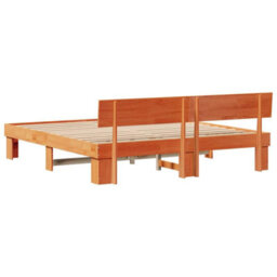 Berkfield Modern With Headboard Wax Brown 180 X 200 Cm Solid Pine Wood - thumbnail 7