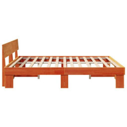 Berkfield Modern With Headboard Wax Brown 180 X 200 Cm Solid Pine Wood - thumbnail 6