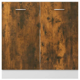 Vidaxl Sink Bottom Cabinet Smoked Oak 80X46X81.5 Cm Engineered Wood - thumbnail 5