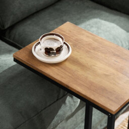 Sobuy Fbt99-F, Nesting Tables  Coffee Tables Side Tables End Tables,black Powder Coated Steel Frame,wooden Effect,w40Xd40Xh60 - thumbnail 8