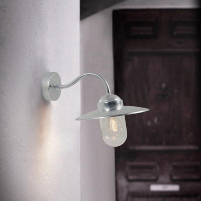 Nordlux Luxe Outdoor Galvanized Steel Wall Light Coastal/marine Safe Silver,mains - image 1