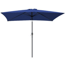VRUC Outdoor Patio Garden Parasol Sun Shade Umbrella With Crank Handle & Tilt 2X3M Blue - thumbnail 2