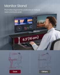 Songmics Computer Table, Gaming Desk, With Led And Built-In Power Outlets, Table With Monitor Shelf, Gaming Table, Ebony Black - thumbnail 5