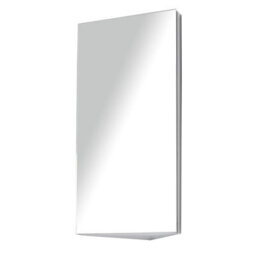 Homcom Bathroom Corner Wall Mirror Storage Cabinet Cupboard Stainless Steel - thumbnail 2