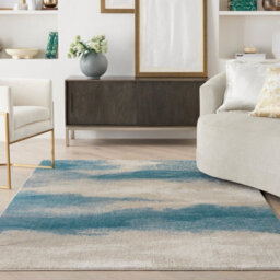 Nourison Maxell Mae06 Ivory Teal Rug-117Cm X 178Cm - thumbnail 2