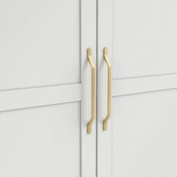 LPD Austen 2 Door Wardrobe - Engineered Wood/metal - L58 X W100 X H220 Cm - White/gold Brushed - thumbnail 5