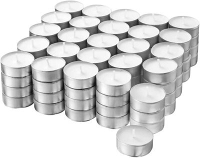 SolaDirect 8-Hour Tea Lights Candles, 600 Pack, Long Burning Tealights Candle, Unscented White Tea Lights - Ideal Night Light Candles - image 1