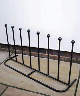 Poppy Forge 4 Pair Boot Rack (Long) - Wellie Stand - Steel - L30.4 X W88.9 X H48.3 Cm - Powder Coated Black - image 1