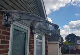 Canofix UK Canofix Door Canopy Pc 1800 Width X 1000 Projection (Grey Bracket - Clear Sheet) - thumbnail 2