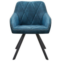 Beliani Set Of 2 Dining Chairs Monee Fabric Teal - thumbnail 7
