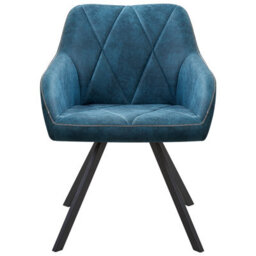Beliani Set Of 2 Dining Chairs Monee Fabric Teal - thumbnail 5