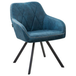 Beliani Set Of 2 Dining Chairs Monee Fabric Teal - thumbnail 6