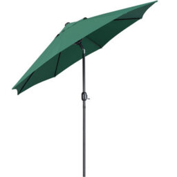 Yaheetech 2.7M Dark Green Patio Parasol Umbrella W/ Push Button Tilt And Crank - thumbnail 2
