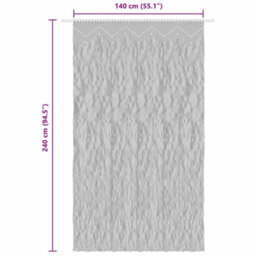 Berkfield Macrame Curtain Blue 140X240 Cm Cotton - thumbnail 6