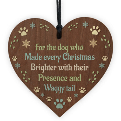 Red Ocean Pet Memorial For Christmas Tree Hanging Wood Bauble Dog Memorial Plaque Dog Memorial Gift Keepsake - image 1