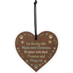 Red Ocean Pet Memorial For Christmas Tree Hanging Wood Bauble Dog Memorial Plaque Dog Memorial Gift Keepsake - thumbnail 5