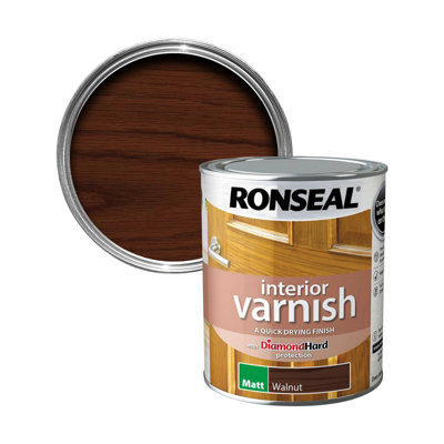 Ronseal Walnut Matt Skirting Wood Varnish, 750Ml - image 1