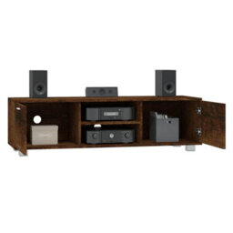 Berkfield Tv Cabinet Smoked Oak 140X40.5X35 Cm Engineered Wood - thumbnail 3