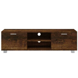 Berkfield Tv Cabinet Smoked Oak 140X40.5X35 Cm Engineered Wood - thumbnail 4