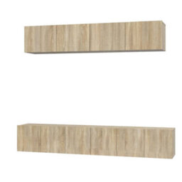 Berkfield Classic 5 Piece Tv Cabinet Set Sonoma Oak Engineered Wood - thumbnail 1