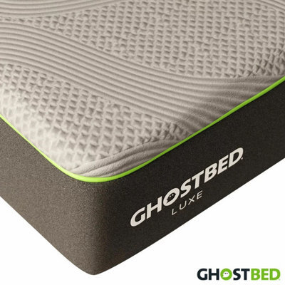 Xample Ghostbed Luxe Hybrid Cooling Mattress, Single (90X190Cm) - 30Cm Deep, Medium Feel, Graphite Foam, Pocket Springs, Ghost Ice Cover - image 1