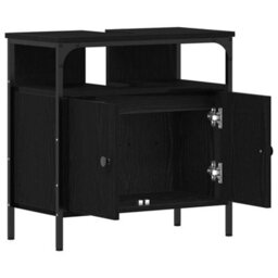 Walplus Bathroom Sink Cabinet Black Oak 60X30X60 Cm Engineered Wood - thumbnail 5