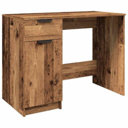 Berkfield Desk Old Wood 100X50X75 Cm Engineered Wood - thumbnail 2