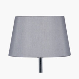 Pacific Lifestyle 40Cm Steel Grey Oval Polysilk Tapered Shade - thumbnail 1