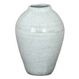 Wyld Haus Terravine Large White Olpe Ceramic Vase With Textured Finish - thumbnail 2