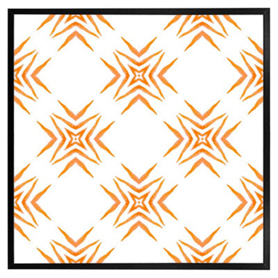 "Andrew Lee Orange Ravishing Boho Chic (Picutre Frame) / 24X24"" / White" - image 1