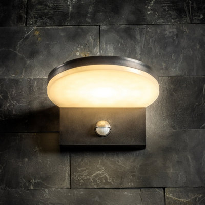 CGC Lighting Cgc Outdoor Outside Security Wall Light Pir Motion Sensor Led Integrated Led Ip65 Black - image 1
