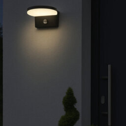CGC Lighting Cgc Outdoor Outside Security Wall Light Pir Motion Sensor Led Integrated Led Ip65 Black - thumbnail 3