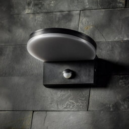 CGC Lighting Cgc Outdoor Outside Security Wall Light Pir Motion Sensor Led Integrated Led Ip65 Black - thumbnail 2