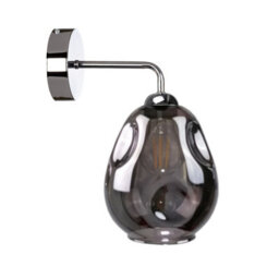 Luminosa Lighting Luminosa Loki Dome Wall Lamp Silver, 23Cm, 1X E27