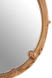 Orsina Tina Gold Finish Round Acanthus Leaf Wall Mirror - thumbnail 4