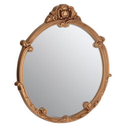 Orsina Tina Gold Finish Round Acanthus Leaf Wall Mirror - thumbnail 2