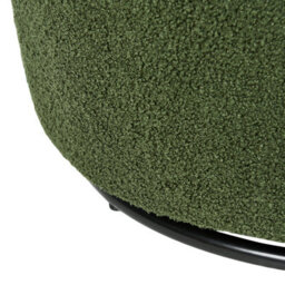 Beliani Swivel Armchair Davik Boucle Dark Green - thumbnail 7