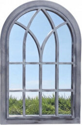 Deenz Arched Window Style Soho Mirror Gothic Design Grey-Rustic Plastic Framed Wall Mounted Indoor/outdoor Elegant Display 73X48Cm - thumbnail 5