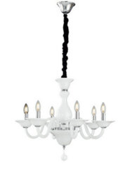 Luminosa Lighting Luminosa Soffio 6 Light Chandeliers White 66X50Cm - thumbnail 1