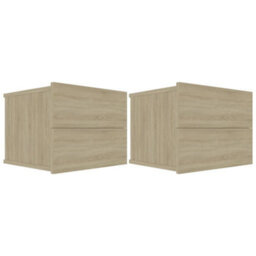 Berkfield Classic Bedside Cabinets 2 Pcs Sonoma Oak 40X30X30 Cm Engineered Wood - thumbnail 1