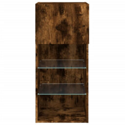 Walplus Tv Cabinets With Led Lights 2 Pcs Smoked Oak 40.5X30X90 Cm - thumbnail 9