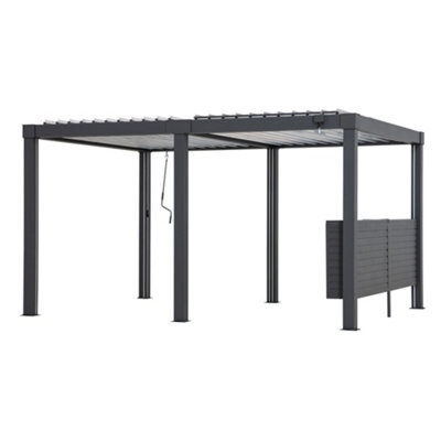 Sunjoy Replacement Bar For Louvered Pergola, 3M Side (Powder Coated) - image 1