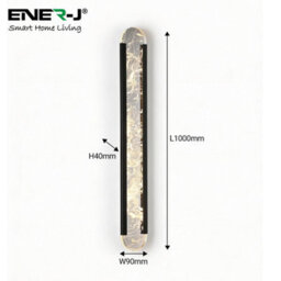Ener-J Designer Acrylic Wall Light 1000mm Black 42W Cct Dimming - thumbnail 3