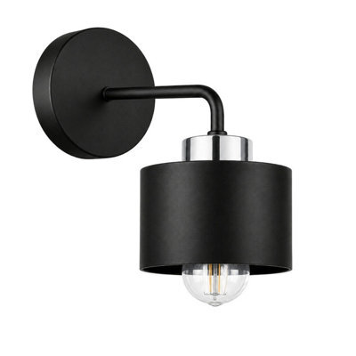 Luminosa Lighting Luminosa Simply Dome Wall Lamp Black, Silver 1X E27 - image 1