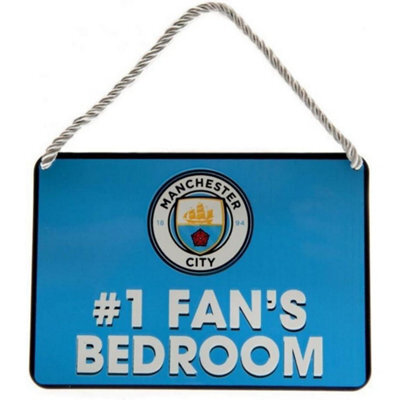 Manchester City Fc 1 Fans Bedroom Door Sign Blue/white (One Size) - image 1