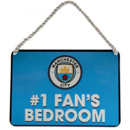 Manchester City Fc 1 Fans Bedroom Door Sign Blue/white (One Size) - thumbnail 1